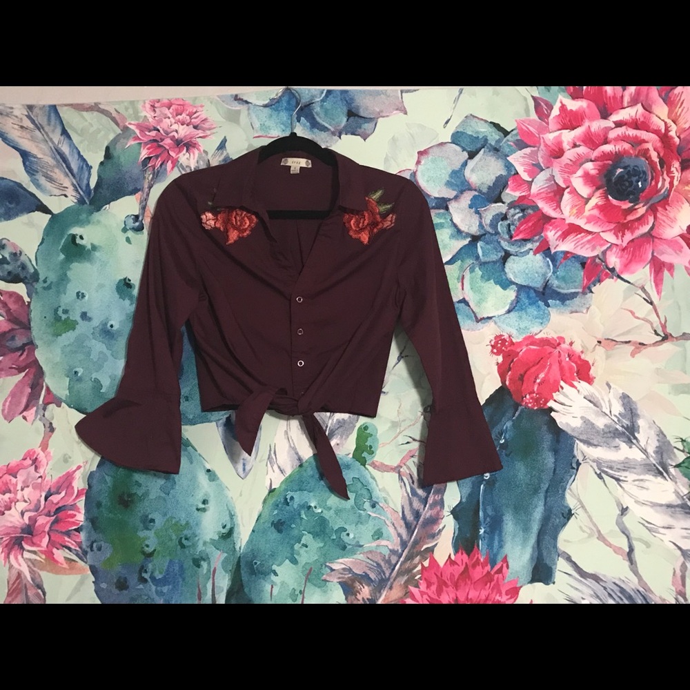 Button-up Crop Top